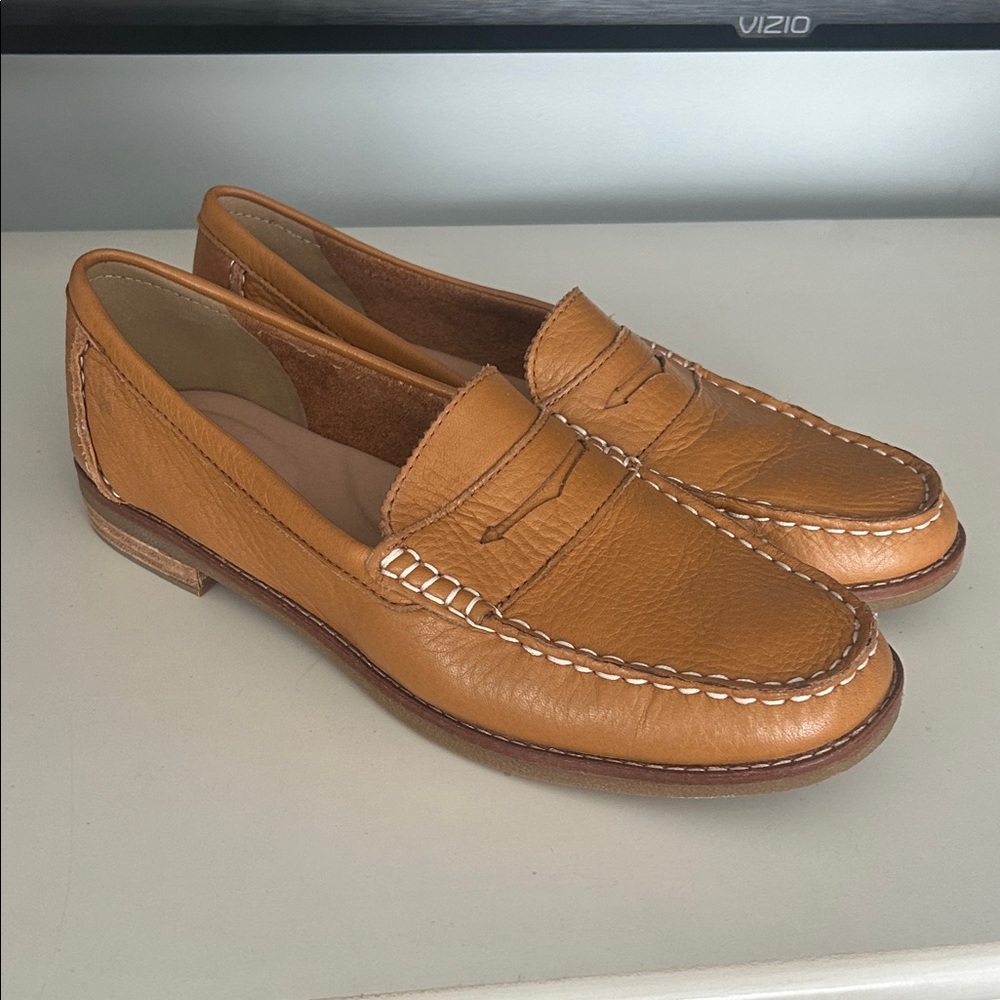 Sperry Tan Leather Penny Loafers